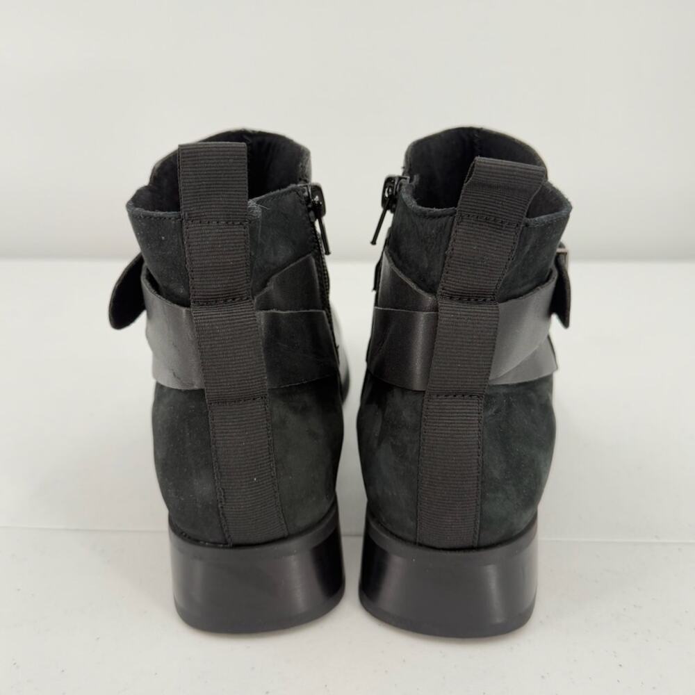 Munro Black Leather & Suede Ankle Boots - Picture 3 of 9